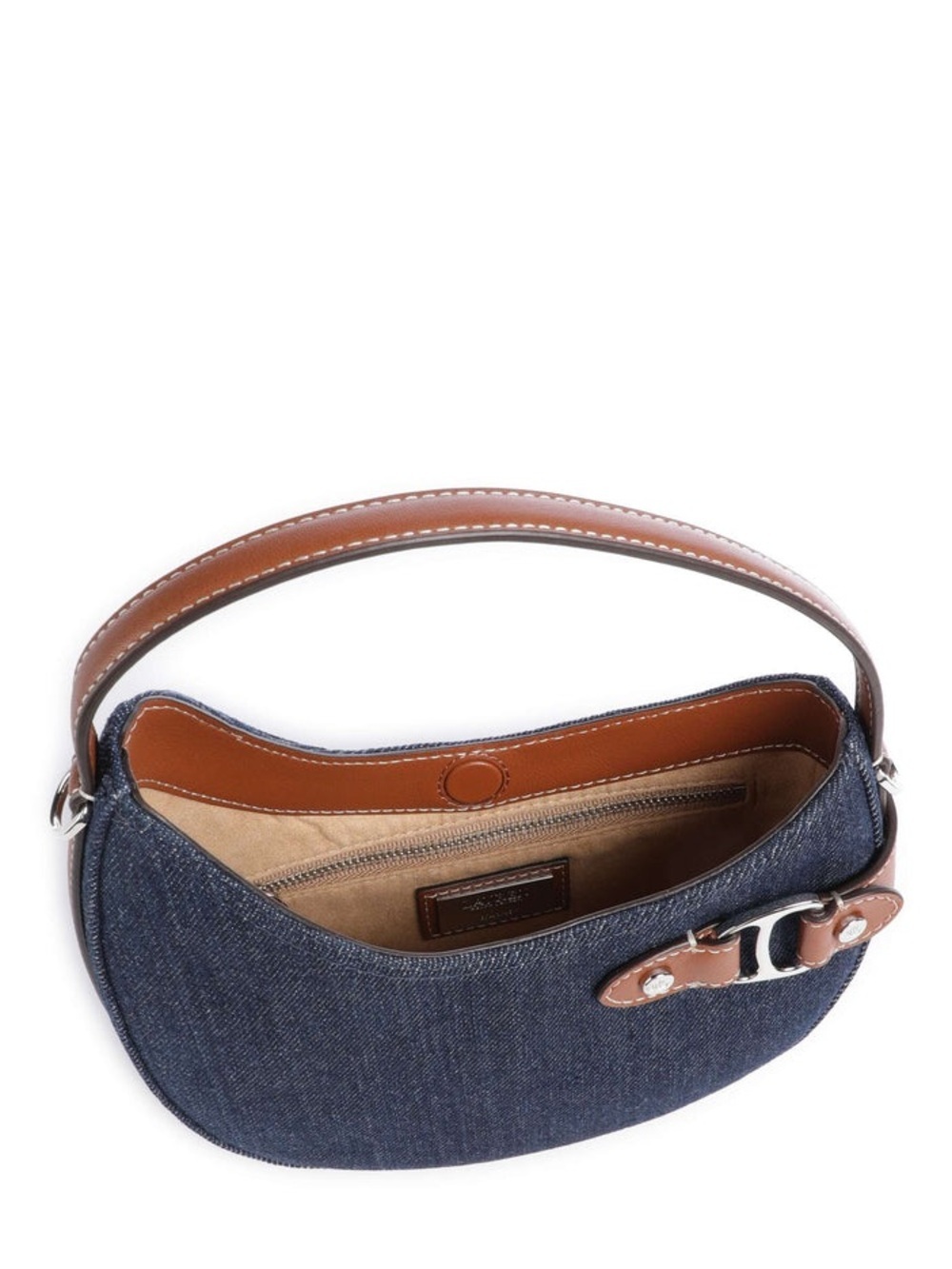 Lauren Ralph Lauren Tasha Small Shoulder Bag Canvas rinse wash denim/auren tan - Picture 6 of 10